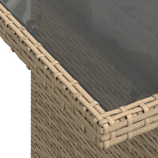 vidaXL - 6 pièces - Ensemble de salon - avec - coussins - poly - rotin - beige