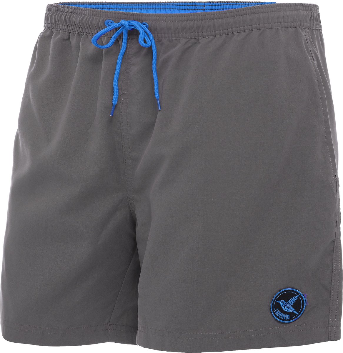 Ladeheid LA-LA40-128-SWS Heren Zwembroek - Zwemshorts - met zijzakken en achterzak - sneldrogend - met binnenslip van mesh - Koordsluiting - Polyester - Grijs - XXL