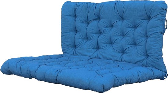Palletkussens 2 st ruitpatroon stof grijs