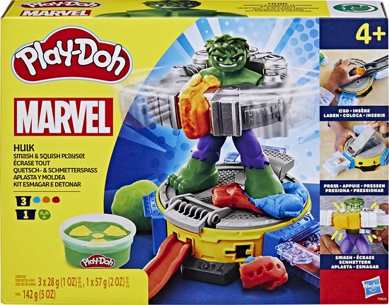 Play-Doh Marvel Hulk Pletpret Speelset - Boetseerklei - Inclusief Hulk figuur