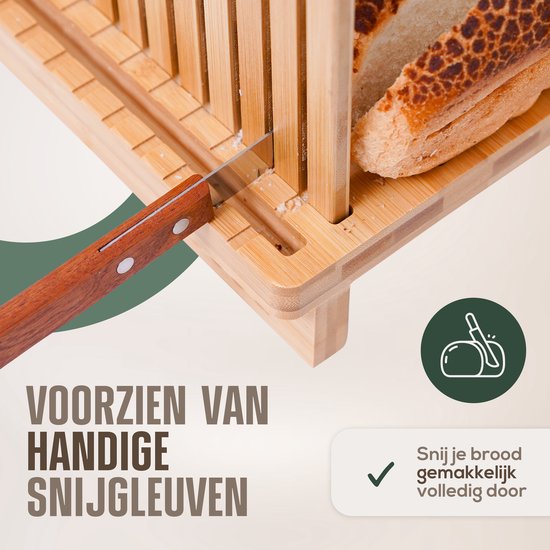 Broodsnijmachine, verstelbaar, voor broodsnijmachine, inklapbaar, eenvoudig te bedienen, met kruimellade