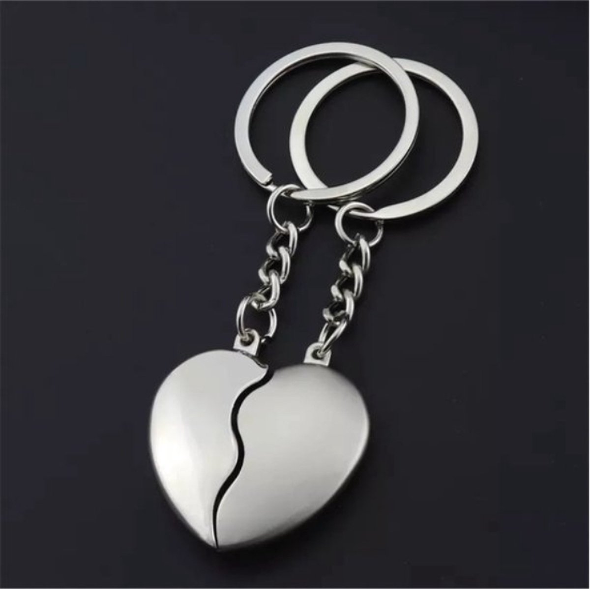 Avocado hart vriendschap sleutelhanger set