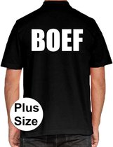 BOEF grote maten poloshirt zwart voor heren - Plus size BOEF polo t-shirt XXXXL