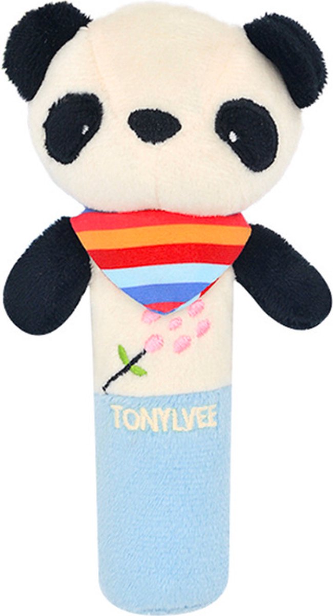 Panda Rammelaar Baby Peuter Kleuter Kraamcadeau Babyshower Babykamer Accessoires Speelgoed- Kinderen Kinderwagen Speeltje Jongen & Meisje Grijp Bijtspeelgoed Spelen Ontdekken Educatief- Activiteitenspeeltje