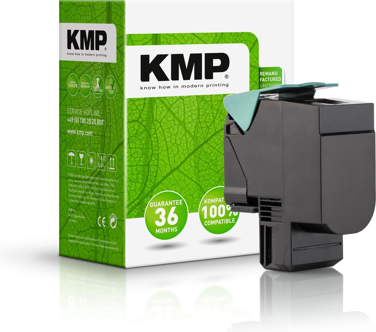 KMP Toner vervangt Lexmark 71B0020 Cyaan 2300 bladzijden L-T110C
