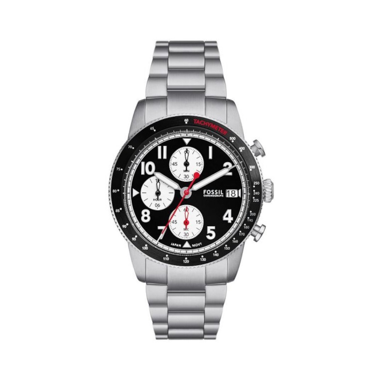 Fossil Sport Tourer FS6045 Herenhorloge Zilverkleurig - Ø 42 mm