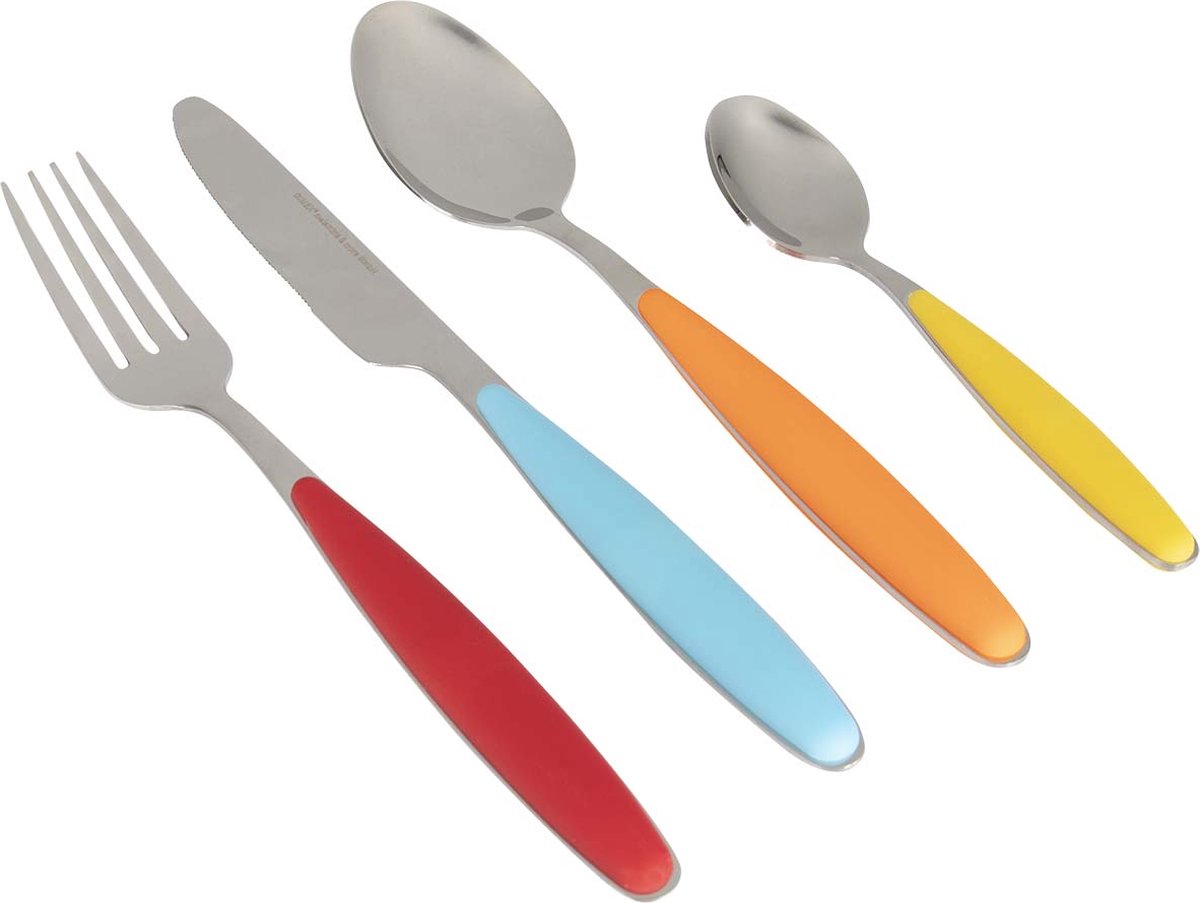 Gimex Colour Line Bestek - Rainbow - 16-Delig