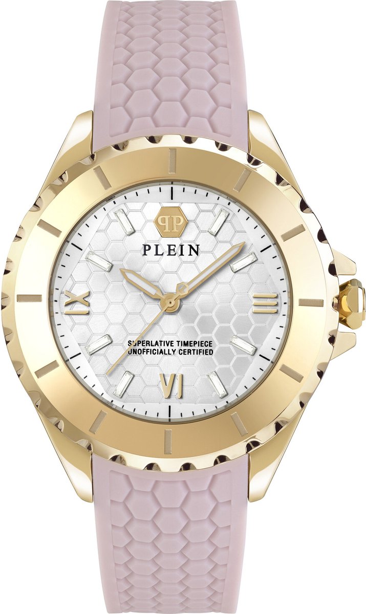 Philipp Plein Plein Heaven PWPOA0224 Horloge - Siliconen - Roze - Ø 38 mm