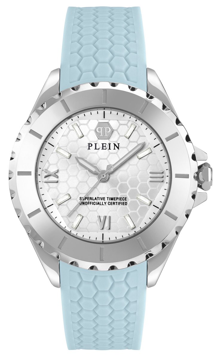 Philipp Plein Plein Heaven PWPOA0124 Horloge - Siliconen - Blauw - Ø 38 mm