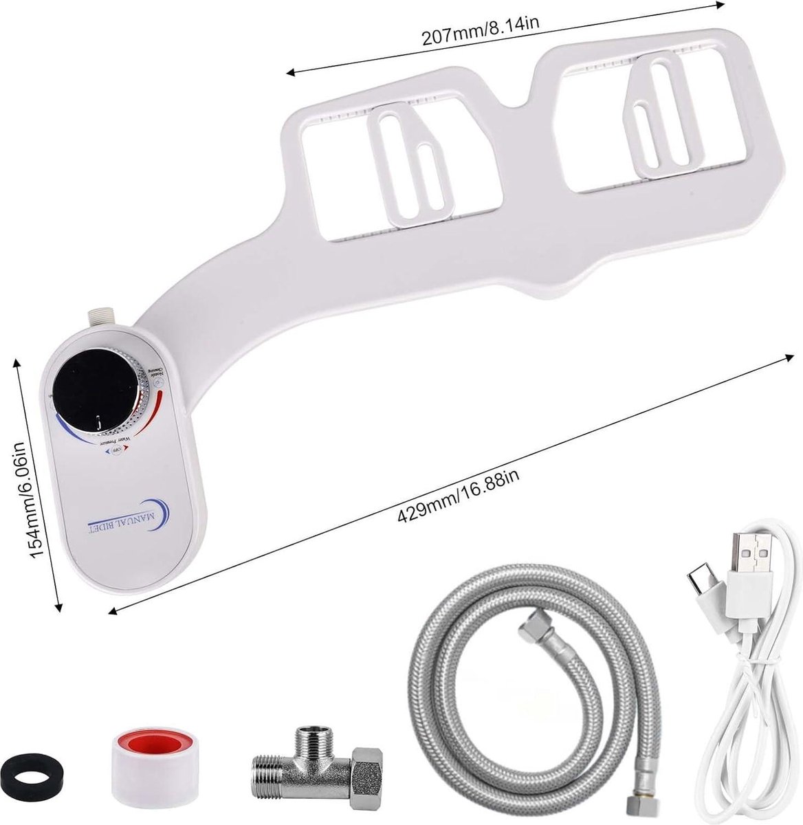 Water Sense Ba2311 Europe Tragbarer Toiletten Sitz Hahn Hands Prüh Gerät Bidet A