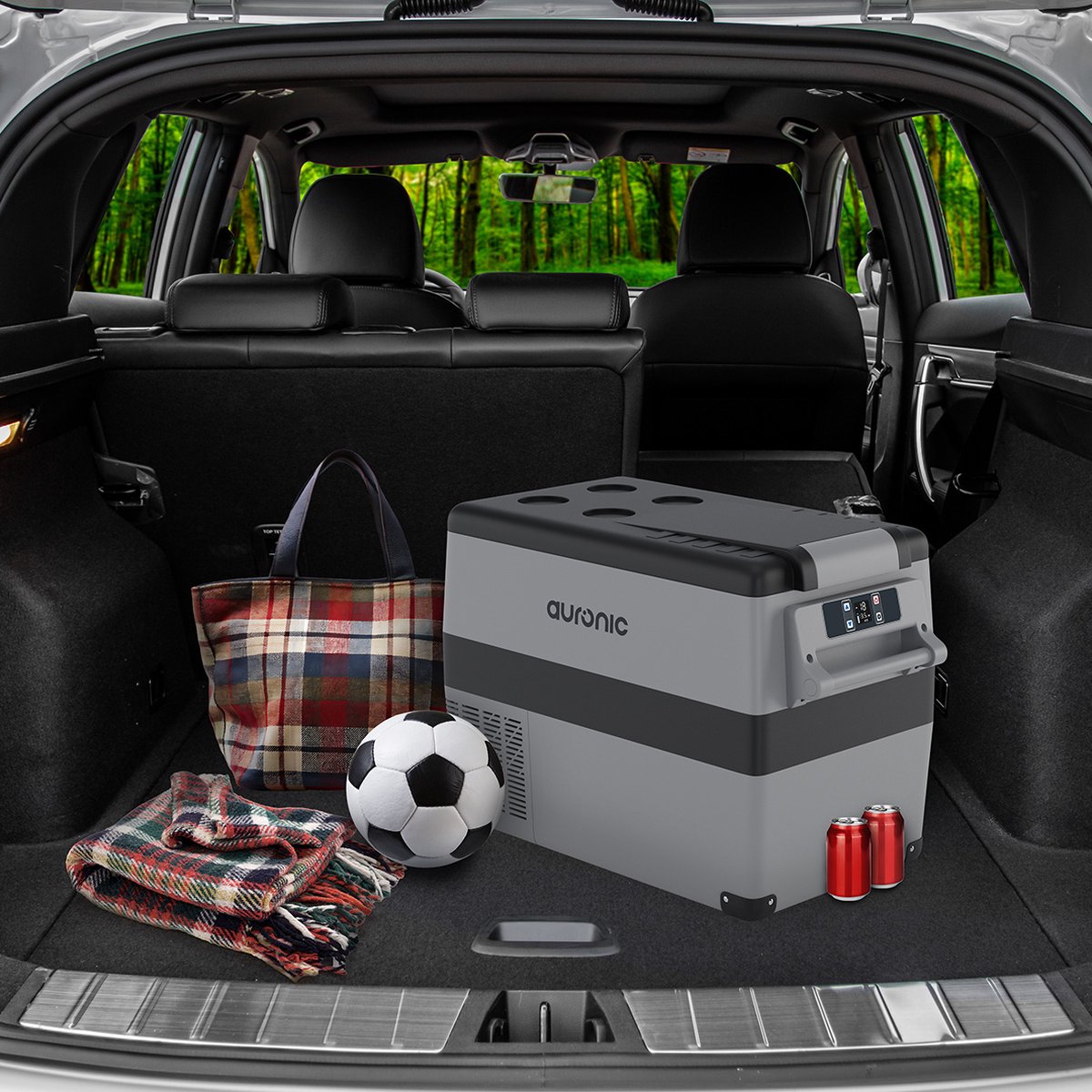 Auronic Compressor Koelbox Elektrisch 12V en 230 volt - Camping Koelkast - 5 Standen - 40.5L - Frigobox - Grijs – foto 6