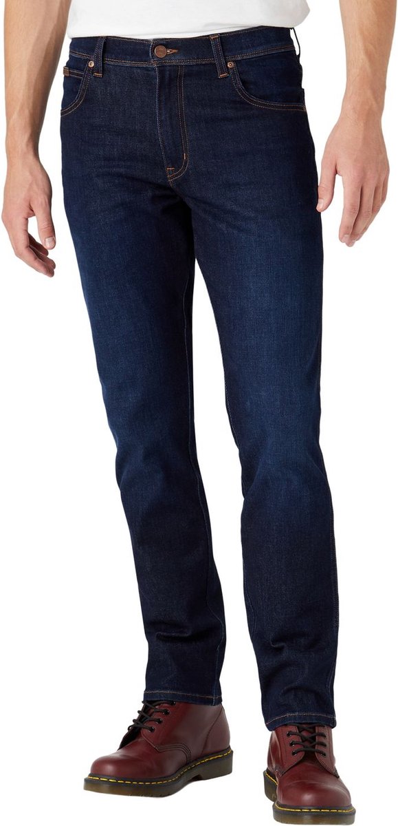 Wrangler Heren Jeans Broeken TEXAS SLIM slim Fit 42W 34L Volwassenen Lucky Star W12sao990