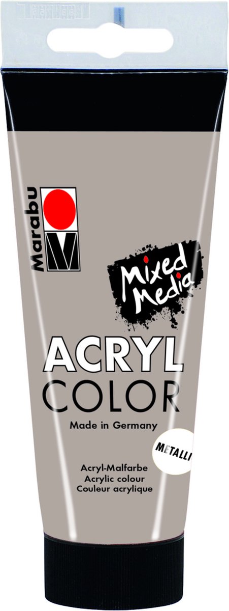 Marabu Acryl Color 082 100 ml acrielverf Zilver Koker