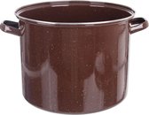 Kookpan Geëmailleerde Bruin BROWN 32 cm, 20 l - Kookpot - Soeppan