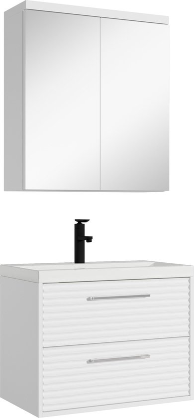 Wastafelonderkast Gabun Wit - Badmeubel Met Wastafel Made In Germany
