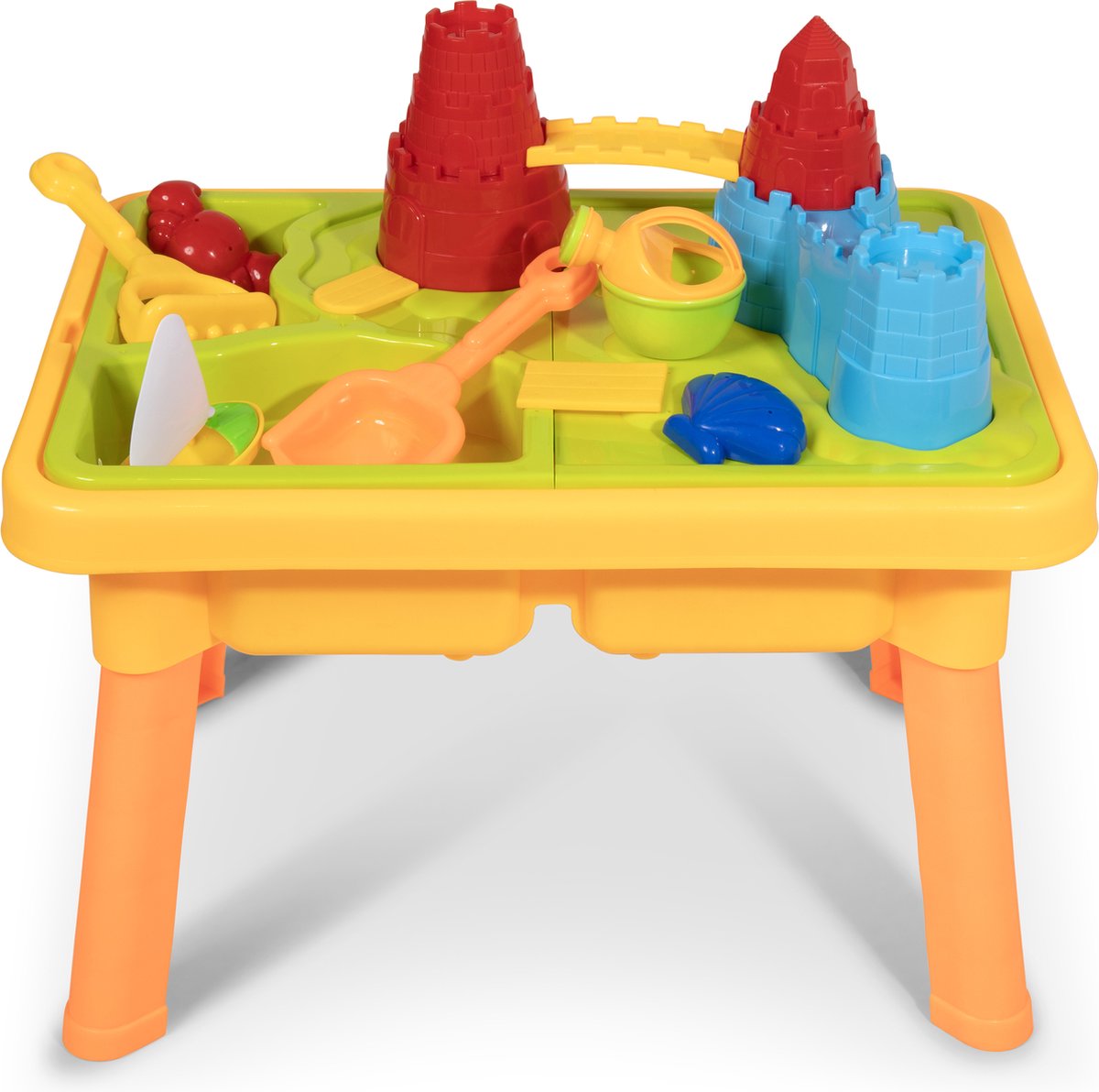 YAR Zandtafel - Speeltafel - Water speelgoed - Buitenspeelgoed - 30 delig - inclusief accessoires - Stimuleert hand-oog-coördinatie - Eenvoudig te monteren - Urenlang speelplezier gegarandeerd