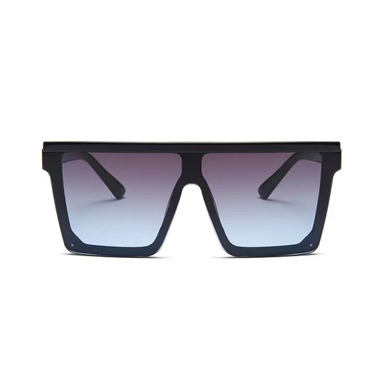Zonnebril vierkant - Zonnebrillen - Festival bril - Rave bril - Glasses - Zwart - Grijs glas van Merkloos — afbeelding 4