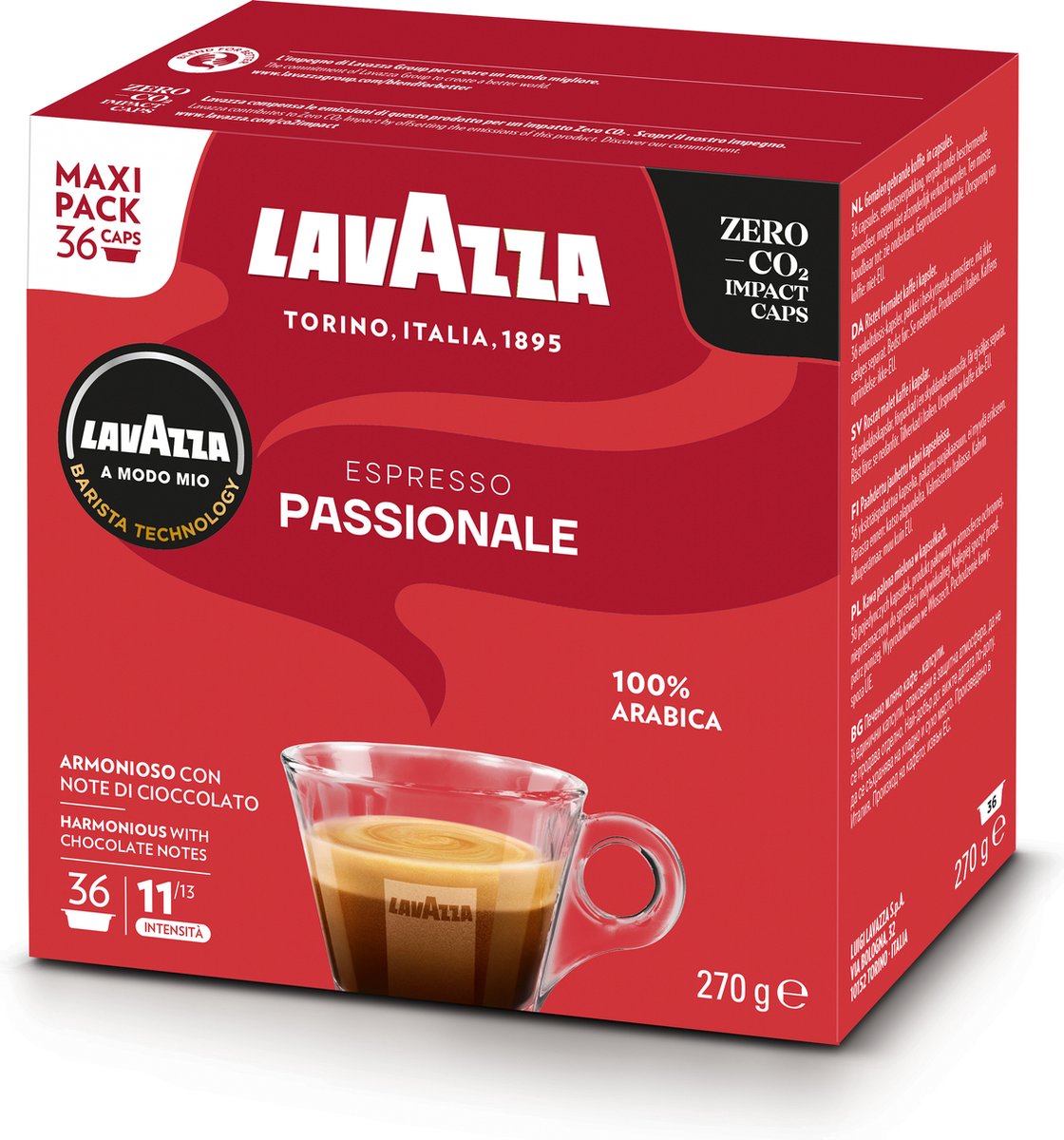 Lavazza A Modo Mio Espresso Passionale 36 stuks Koffiecapsules