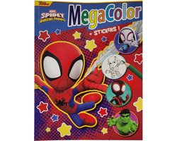 Marvel Spidey and his amazing friends - Megacolor - livre de coloriage avec stickers - environ 125 pages à colorier - activités créatives