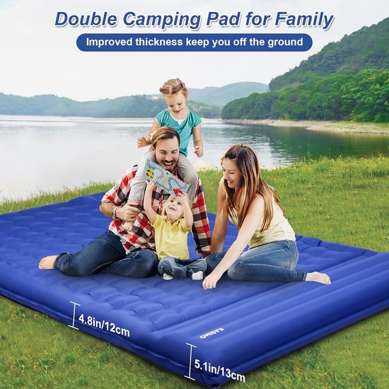 Matelas De Camping Autogonflant Zhufas - Ultraléger Avec Pompe à Pied, Pliable, Imperméable, Pour Trekking, Voyage, Plage