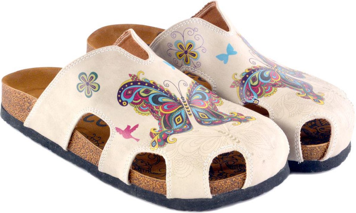 GOBY Clogs met Butterfly – Handgemaakt – Premium Kwaliteit – Maat 42