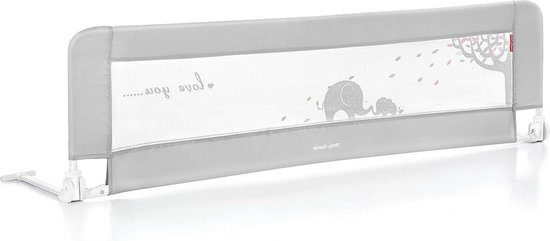 Foto: Beschermende vangrail voor babybedje slaapveiligheid en valbescherming opvouwbare tweepersoonsbedwand grijs bed rail