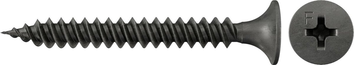 Fischer 1.000x snelbouwschroef 3,5 x 35 trompetkop gefosfateerd fijne schroefdraad kruiskop PH - 665088