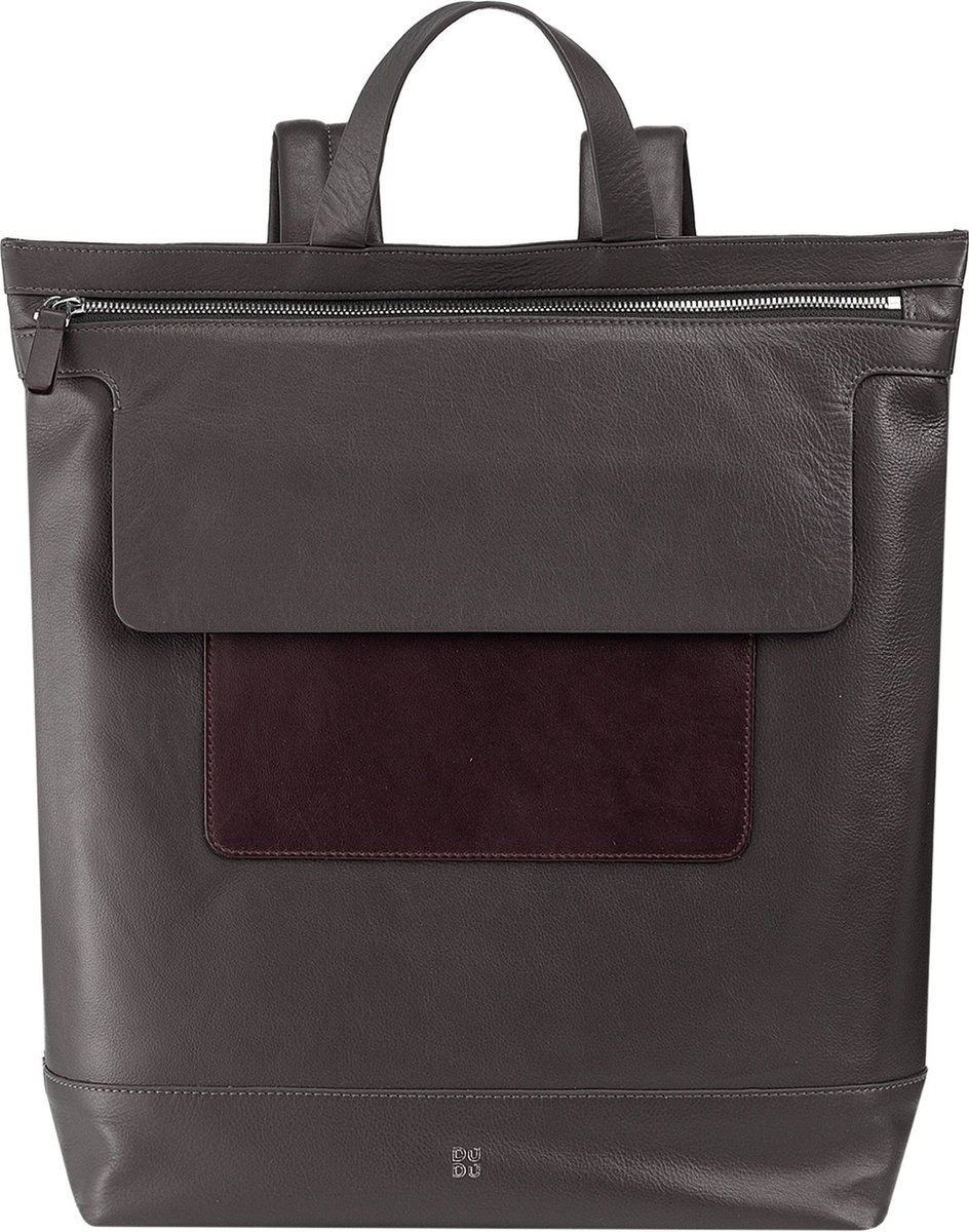 DuDu Rugzak leer 39 cm - anthracite