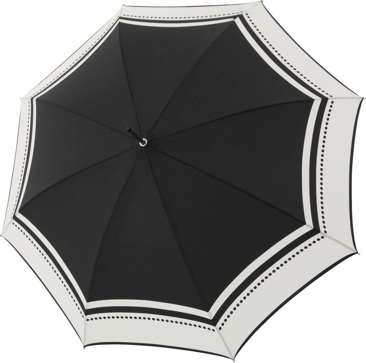 doppler Manufaktur Paraplu Elegance Fashion Black / White Zwart
