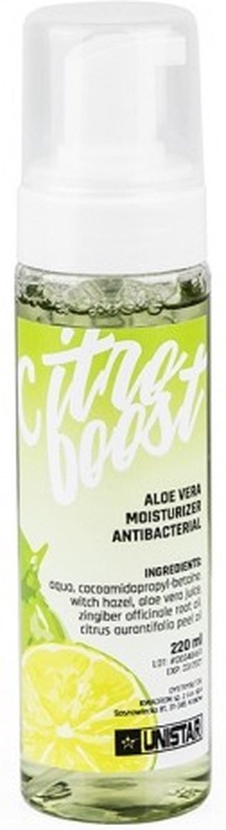 Unistar - Citro Boost Foam Soap 220ml | Green Tattoo Soap | Milde Professionele Groene Tatoeage Zeep | Verzorgd, Reinigt, Kalmeert & Hersteld Tattoo Wond | Reiniging | Nazorg | Aftercare | Tattoocare | Verzorging | PMU, Permanente Make-Up, Beauty
