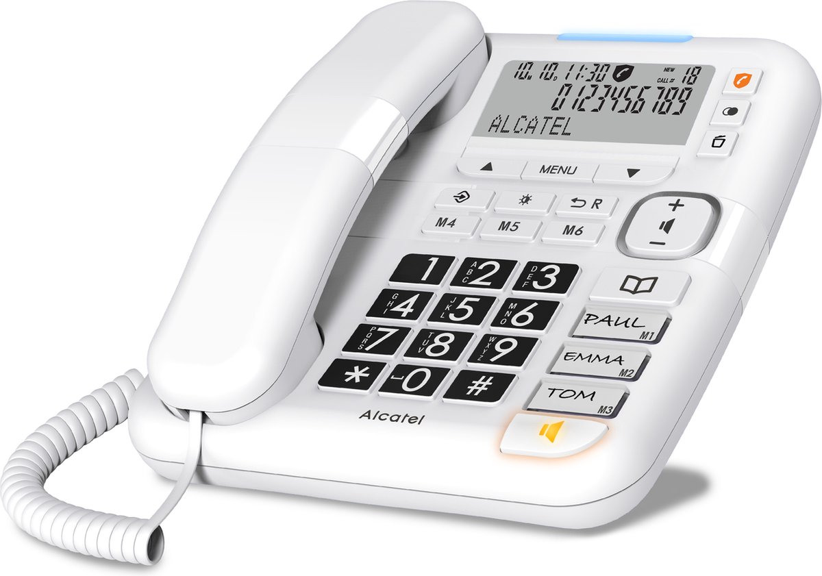 Alcatel TMAX70 Huistelefoon Vaste Lijn met grote toetsen - 6 geheugentoetsen - Oproepblokkering