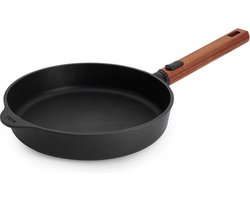WOLL EcoLogic QXR Koekenpan inductie met houten afneembare greep - Ø240mm - Zwart