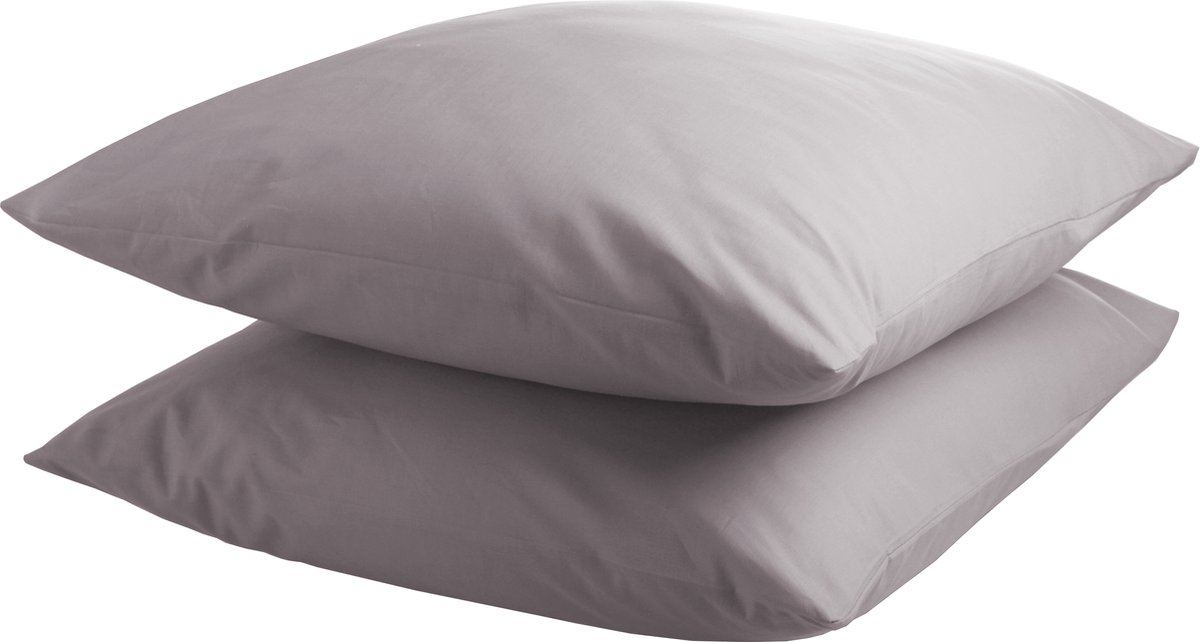 DoubleDry Kussensloop 2 stuks - 100% natuurlijk katoen - 2x 60x70 - licht beige