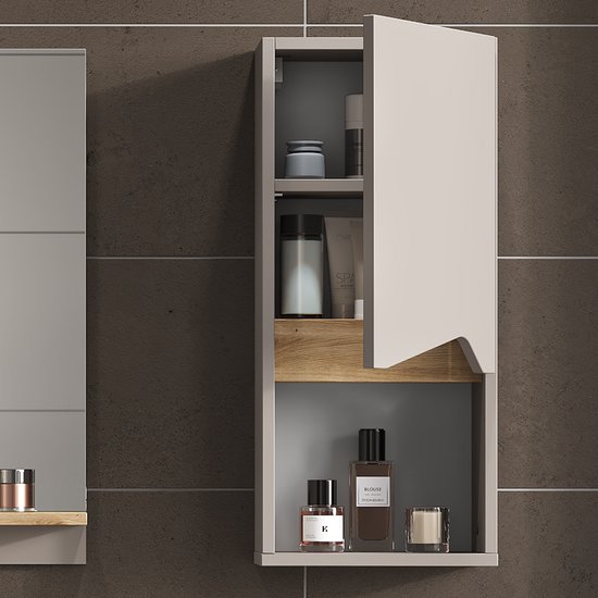 Vicco Ensemble de meubles de salle de bains Irida, blanc/anthracite, 2