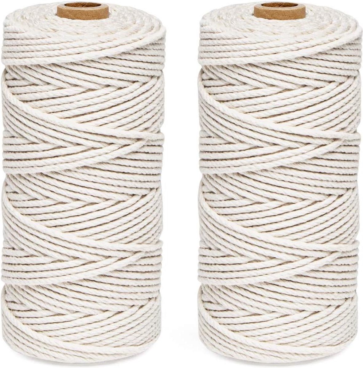 ilauke 4Ply 200m Katoenen Bakkers Twine - Veilig Keuken Koken String - Trussing Binden Gevogelte Vlees - Worst DIY Ambachten Decoratie - Beige