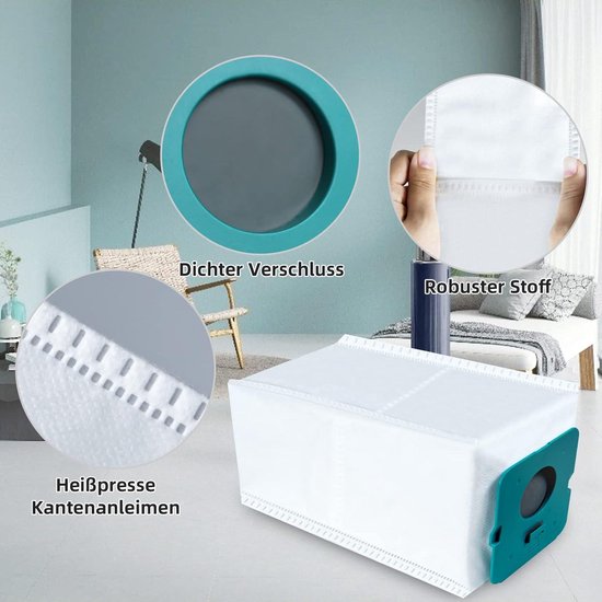 8 stuks VCA-ADB952 stofzuigerzakken voor Samsung Bespoke Jet Pro Extra-Complete/Pet - grote capaciteit zak - onderdelen