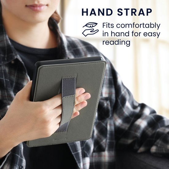 kwmobile e-reader hoesje geschikt voor Amazon Kindle Paperwhite 11. Generation 2021 hoes - E reader flip case met magneetsluiting - Ereader cover - Konijntjes en Bloemen design in wit / bruin / lichtroze van Merkloos — afbeelding 2