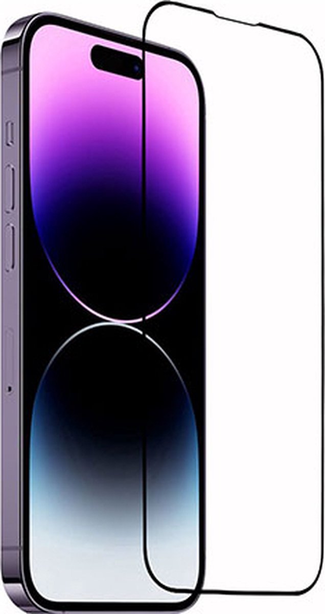 Screenprotector Geschikt voor iPhone 14 Pro Max Screenprotector Glas Gehard Tempered Glass Full Cover - Screenprotector Geschikt voor iPhone 14 Pro Max Screen Protector Screen Cover - 3D Clear - Met zwarte randjes
