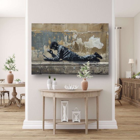 Décoration murale personne - Décoration murale Object - Tableau toile Mobile - Décoration salon industriel - Tableau toile salon - Toile décoration chambre 150x100 cm