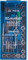 Benson Complete tap- en snijset - 40 delig - diverse maten - kunststof box met ophangoog