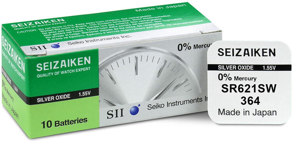 SR621SW horloge batterij 364 Seiko 10 stuks