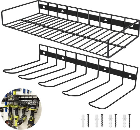 Gereedschapshouder Voor De Werkplaats - Ophangsysteem Voor 3 Boormachines Organizer Voor Gereedschap Gereedschapshouder Voor De Werkplaats - Ophangsysteem Voor 3 Boormachines Organizer Voor Gereedschap