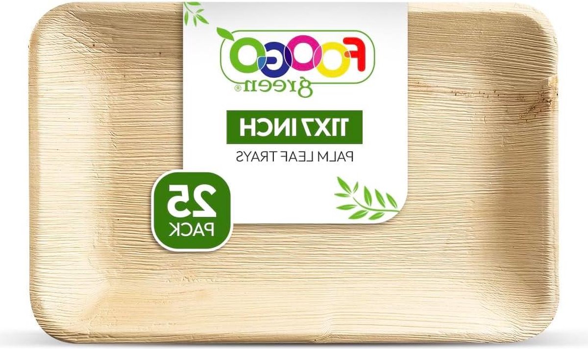 Palmblad dienbladen diep medium 28x17cm Schotels starters trouwfeesten Houten platen hot food trays Eco vriendelijke biologisch afbreekbare voedselbakken (25)