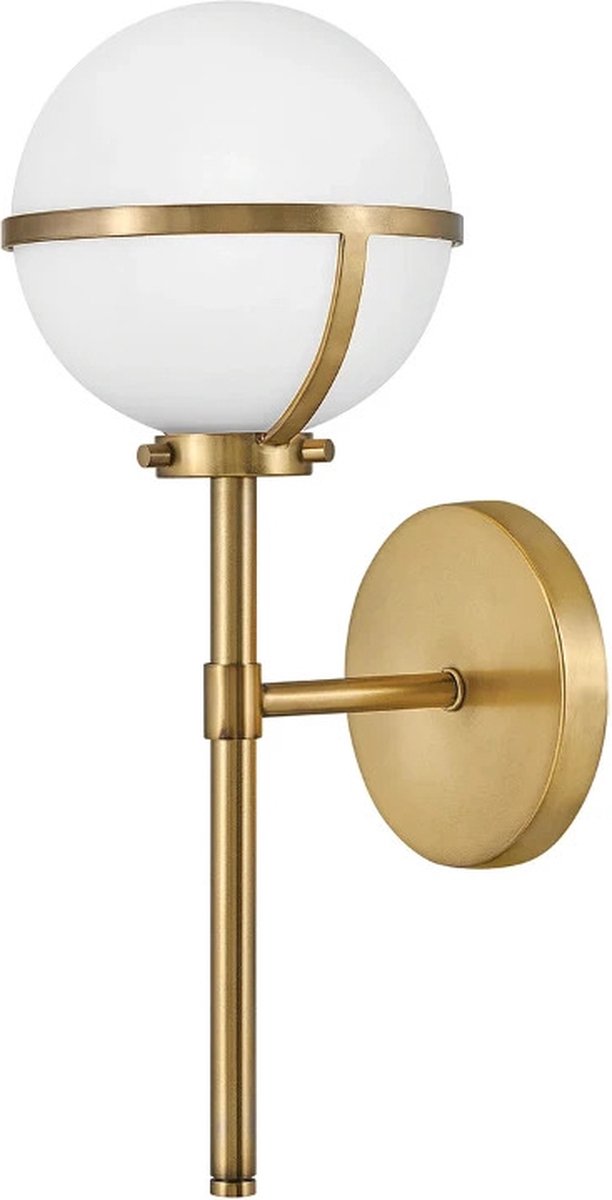 Hinkley LED Badkamerarmatuur Hollis | 1X E14 Max 40W | IP44 | Heritage Brass
