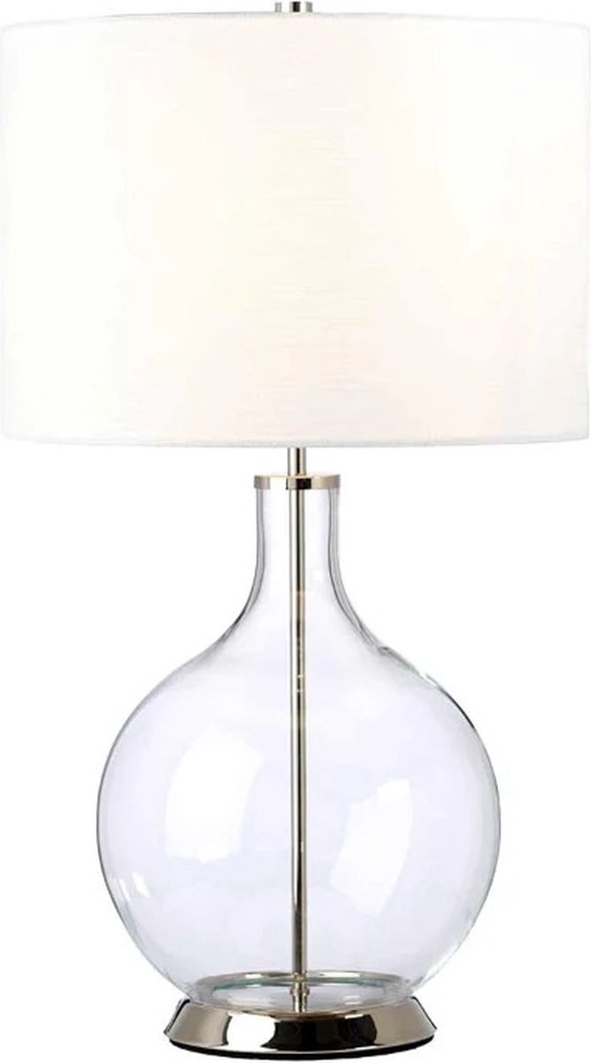 Elstead Lighting LED Tafellamp Orb | 1X E27 Max 60W | Polished Nickel with White Shade