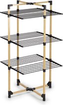 Bol.com Opvouwbaar wasrek met meerdere niveaus - staand droogrek 69 x 136 x 69 cm - tot 20 kg wasgoed - ideaal voor kleine wonin... aanbieding