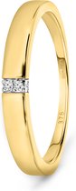 Miore - Ring avec Diamants Dames - 9 Carats - Couleur Or Jaune - Alliance de mariage - Bijoux Faits Main de Haute Qualité