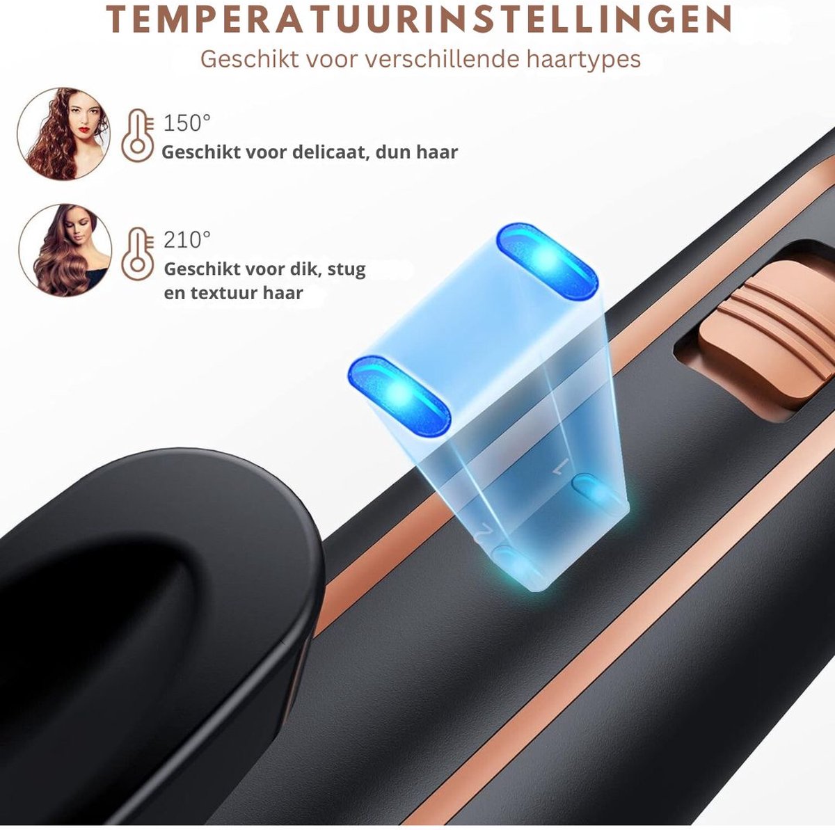 Professioneel en Automatische Krultang 5 in 1 Krultangen - afbeelding 2