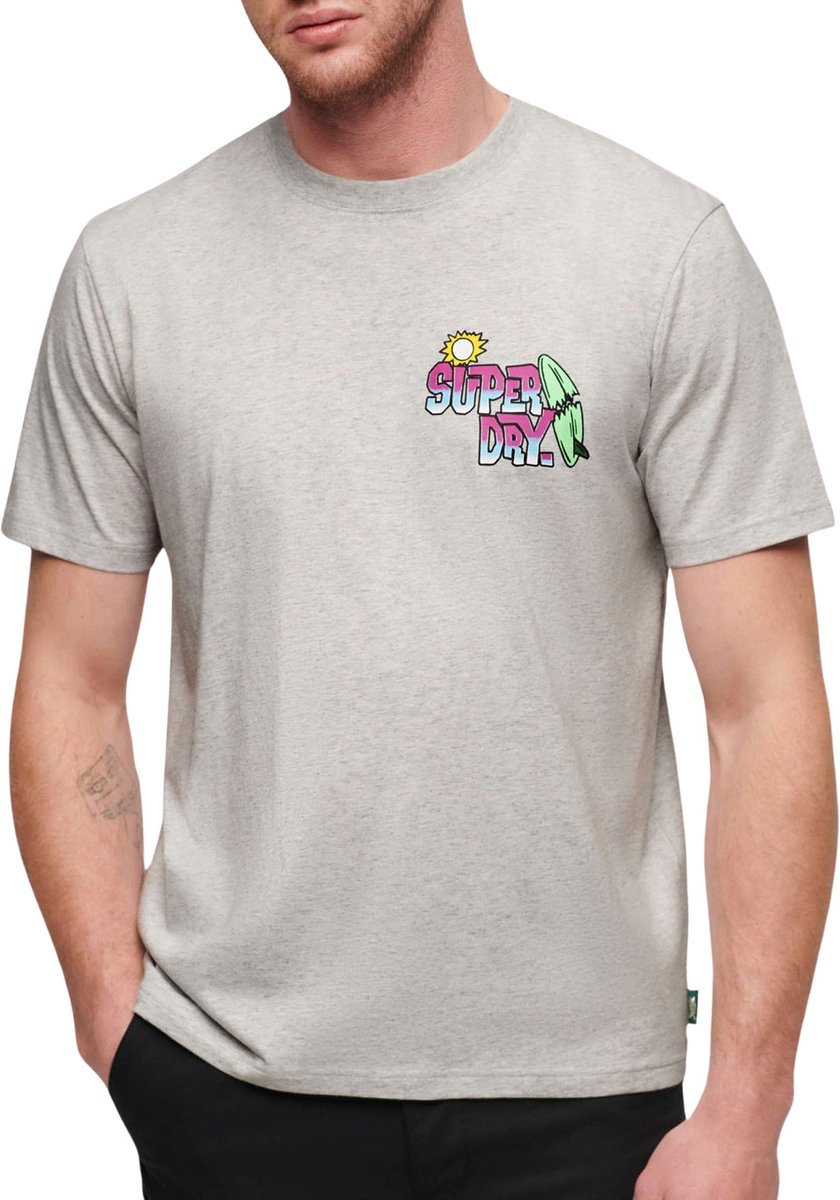 Superdry Neon Travel Chest Loose Shirt Heren Grijs