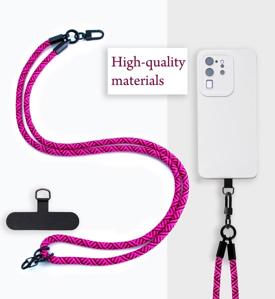 Chaîne de téléphone portable Cadorabo pour TCL 305i en ROSE - Étui pour téléphone portable avec cordon de sangle réglable à accrocher autour du cou